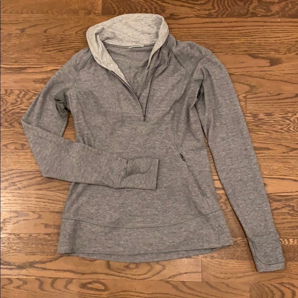 Grey lululemon quarter zip barely used